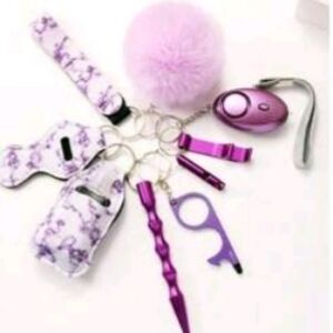 Purple Keychain Accessory Set ,10pcs Se